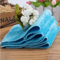 加厚吸水洗碗布竹纤维不沾油厨房专用抹布刷锅洗碗巾不掉毛百洁布|蓝色 23*18(10条装)竹纤维