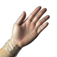 一次性蓝乳胶橡胶丁腈实验室加厚耐油防滑防水防油修车手套100只|透明100只PVC厚款没弹性 L