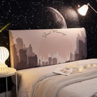 床头罩卧室全包弹力水晶绒万能床头套北欧风防尘保护罩|城市之间 170-190