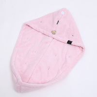 出口日本干发帽女可爱印花强力吸水擦头发速干毛巾包头巾长发浴帽|满天星粉色(双层)加厚