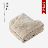 出口日本新款系干发帽吸水速干长发干发毛巾成人儿童浴帽|双层款米灰色