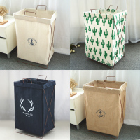 北欧布艺脏衣篮家用铁艺大号折叠脏衣篓储物收纳箱玩具衣服收纳筐