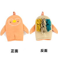 搓澡巾儿童洗澡神器强力去污搓泥灰女士不疼沐浴球专用韩国版手套|企鹅橘色