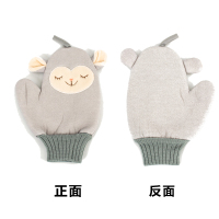 搓澡巾儿童洗澡神器强力去污搓泥灰女士不疼沐浴球专用韩国版手套|小羊灰色