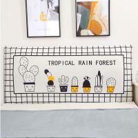 北欧床头套套靠背套卧室床头罩全包弹力防尘保护床头罩套|仙人掌 长度220cm