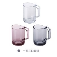 日本制透明刷牙杯漱口杯牙膏置物架情侣牙刷杯套装洗漱杯|一家三口套装牙刷杯