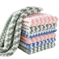 加厚洗碗布不沾油抹布厨房擦碗擦桌懒人抹布吸水百洁布清洁布|波浪纹25*25厘米 5条（划算）