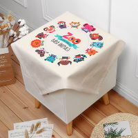 棉麻床头柜盖布防尘罩电视机冰箱微波炉罩布艺小桌布多用万能盖巾|动物王国 120x120cm