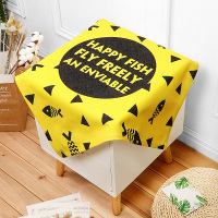 棉麻床头柜盖布防尘罩电视机冰箱微波炉罩布艺小桌布多用万能盖巾|浅绿色小鱼 65x65cm