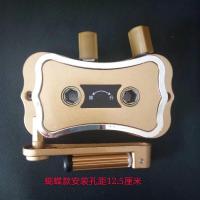 升降晾衣架配件手摇器晒衣架摇手双杆晒衣架维修通用阳台摇把|金色蝴蝶孔距12.5厘米