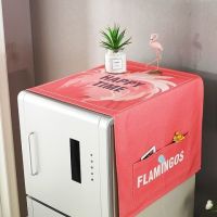 冰箱巾盖布冰箱罩单开门多用棉麻布艺盖巾双对开门冰箱防尘罩|BXJ-HLN-03 冰箱巾、洗衣机通用140*55CM)