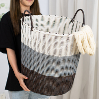 脏衣篮家用塑料藤编脏衣篓脏衣服整理收纳筐装玩具篓子衣物洗衣桶