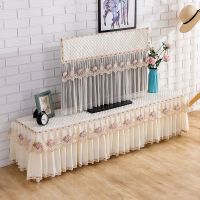 电视柜罩电视罩茶几桌布电视柜台布防尘防滑蕾丝桌布长方形盖布|金玉满堂米色裙 电视柜40*160*40高cm