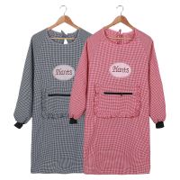 围裙女可爱厨房工作服韩版时尚长袖成人罩衣防水做饭棉质反穿护衣