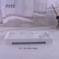 欧式卫浴洗漱用品套件样板房浴室用品摆件洗手液瓶香薰托盘|深紫色24.5X10仿大理石