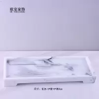 欧式卫浴洗漱用品套件样板房浴室用品摆件洗手液瓶香薰托盘|仿大理石带角小托盘