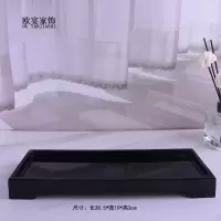 欧式卫浴洗漱用品套件样板房浴室用品摆件洗手液瓶香薰托盘|黑色带角小托盘