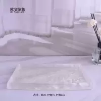 欧式卫浴洗漱用品套件样板房浴室用品摆件洗手液瓶香薰托盘|白色珍白平底中托盘
