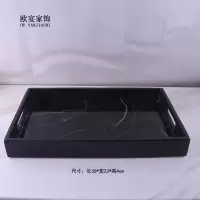 欧式卫浴洗漱用品套件样板房浴室用品摆件洗手液瓶香薰托盘|红色水墨黑特大托盘