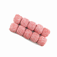 粽子线棉线绳包装粽子绳包粽子线专用棉线1.5mm包粽子的线|红白一包10个