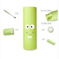 8件套旅行洗漱杯套装创意分装瓶漱口杯牙刷牙膏收纳盒洗护套装|6件套绿色
