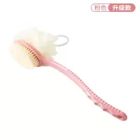 长柄不求人搓澡神器搓背洗澡刷沐浴搓后背泥刷子搓泥擦背戳澡浴刷|粉色[升级款]