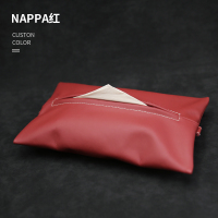 车载纸巾盒抽纸盒车内挂式纸巾套纸巾包扶手箱翻毛皮通用奔驰宝马|NAPPA红/牛皮