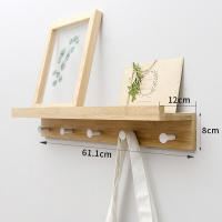 玄关挂钩壁挂墙壁入户置物架进门口挂衣钩衣帽衣服创意墙上挂衣架|清爽本色五钩[质保三年]