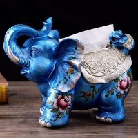 欧式大象纸巾盒可爱创意装饰摆件多功能抽纸盒客厅茶几餐桌收纳盒|大象摆件款式1