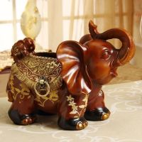 欧式大象纸巾盒可爱创意装饰摆件多功能抽纸盒客厅茶几餐桌收纳盒|大象摆件款式2