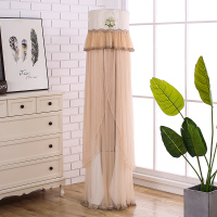 圆形立式空调罩子圆柱柜机防尘套蕾丝开机|花语茶色 格力I尊I尚静尚/玫瑰/金贝/I慕/海尔帝尊天尊/舒适星180cm