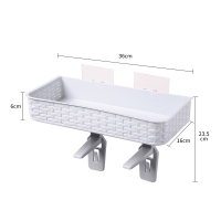 创意卫生间马桶盖上置物架强力吸盘免钉无痕浴室洗手间储物收纳盒|灰蓝