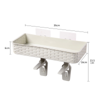 创意卫生间马桶盖上置物架强力吸盘免钉无痕浴室洗手间储物收纳盒|浅绿