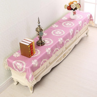 可支持定做电视柜布台布桌布防尘罩布艺鞋柜罩布罩|奢香夫人紫水溶边 60*180(含花边尺寸)