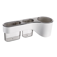 壁挂吹风机架免打孔电吹风架子浴室置物架墙上吹风机收纳架风筒架|灰白色[大小吹风机通用]