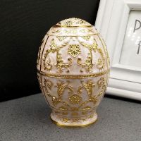 俄罗斯牙签筒欧式创意家用高档客厅自动按压式客厅餐厅复古牙签盒|欧式金白