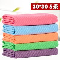 韩国神奇擦玻璃鱼鳞抹布吸水不掉毛加厚无水印清洁巾厨房洗碗布|30*30 10条