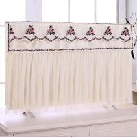 新款电视机罩防尘罩液晶电视机套50寸55寸65开机不取蕾丝盖布|水墨柔情米白-普通款 48英寸