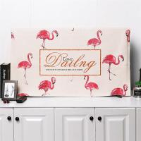 电视机罩子棉麻家用布艺防尘罩套55英寸挂式盖布液晶曲面电视盖巾|西瓜红怡美 55英寸