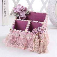 布艺多功能纸巾盒抽纸盒客厅茶几欧式遥控器收纳盒唯美流苏纸巾盒|流苏款收纳盒豆沙色