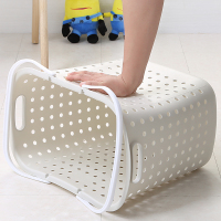 脏衣篮塑料洗衣篓衣物浴室放衣服收纳筐的神器框蓝装娄桶篮子家用