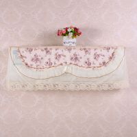 空调罩开机不取挂机防尘罩卧室挂式空调防尘罩四季蕾丝挂机套|花布咖色开机不取 1.5---2P94厘米长以内