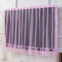 电视机罩55寸液晶电视防尘罩65寸70英寸盖布50寸挂式电视套29英寸|苏曼-粉(包边+前后纱) 32英寸