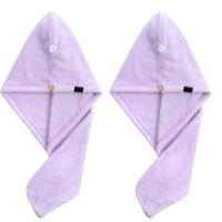 干发帽女可爱吸水加厚干发巾擦头发毛巾包头巾神器洗头速干帽浴帽|紫+紫