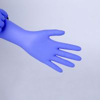 一次性手套乳胶橡胶加厚牙科检查清洁防油pvc食品餐饮女家务美容|【蓝紫色耐用】50只袋装 M