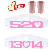 卫生间置物架免打孔浴室洗漱台厕所洗手间洗澡间三角壁|北欧粉 我爱你一生一世[520+1314]