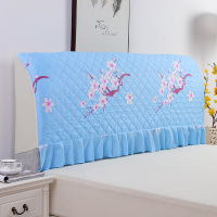 夹棉床头罩床头套防尘罩1.5m床1.8m床2米软床保护套|蓝树枝 床头1.5米