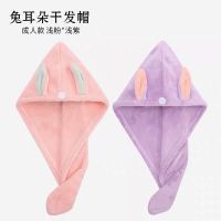 干发帽女可爱吸水速干儿童成人擦头发毛巾包头巾浴帽干发巾|1粉色1紫色(成人款)