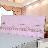 全包床头罩床头套1.5m1.8m布艺夹棉软包实木皮床防尘保护套罩拆洗|粉色床头罩 2.2m