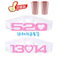 卫生间置物架免打孔浴室洗漱台厕所洗手间洗澡间三角壁|随机混色搭配 长方形【HOME】家送菱形杯